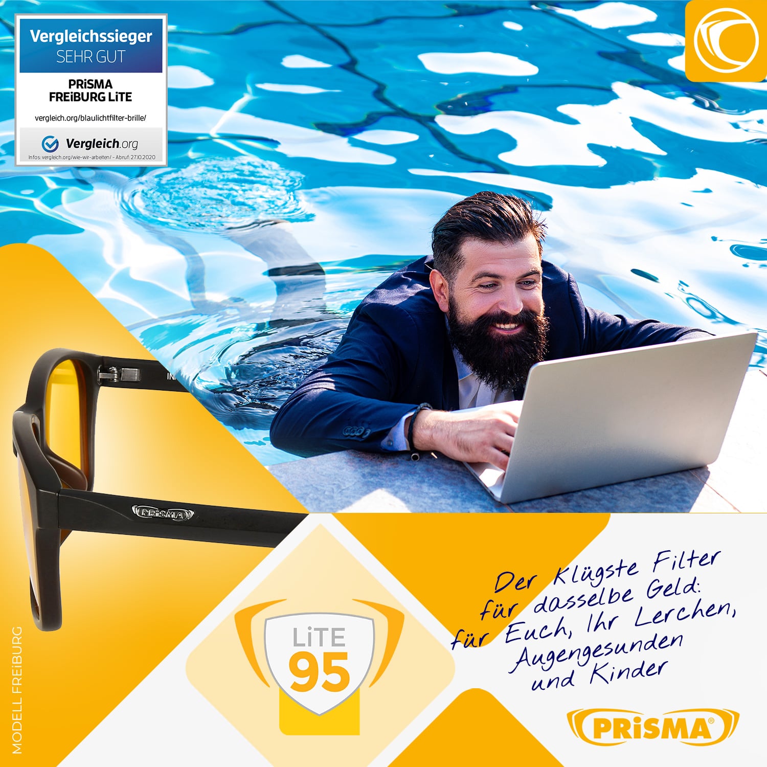 Bildschirmbrille Freiburg Lite 95 Pool