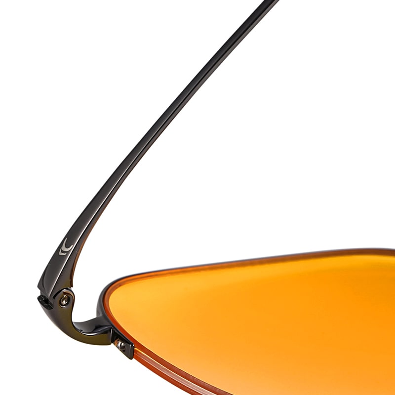 KAHLA PRO99 Blaulichtfilter-Brille, geschwungene Metallbügel, Halbrahmen, leicht und robust, Unisex