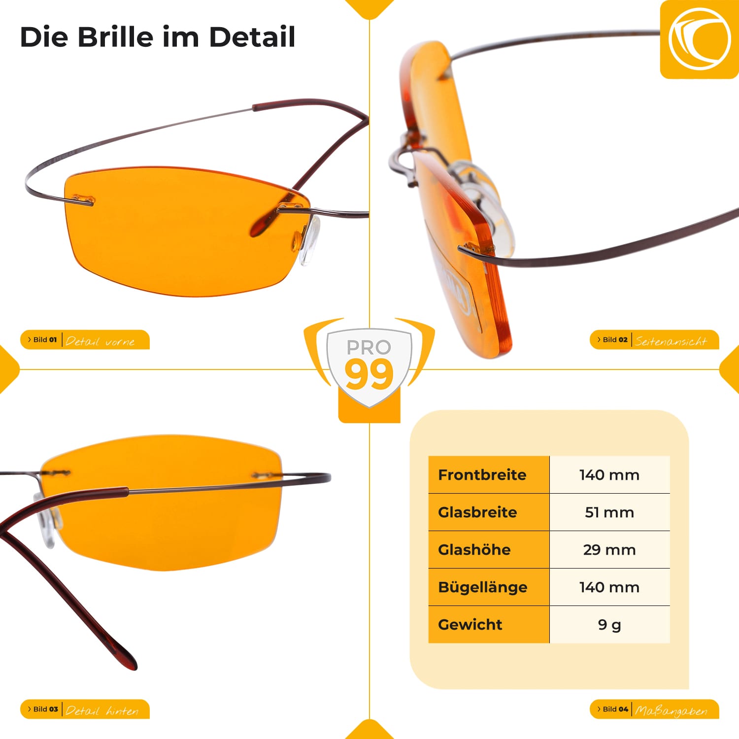 Abmessungen Bildschirmbrille Lindau Pro