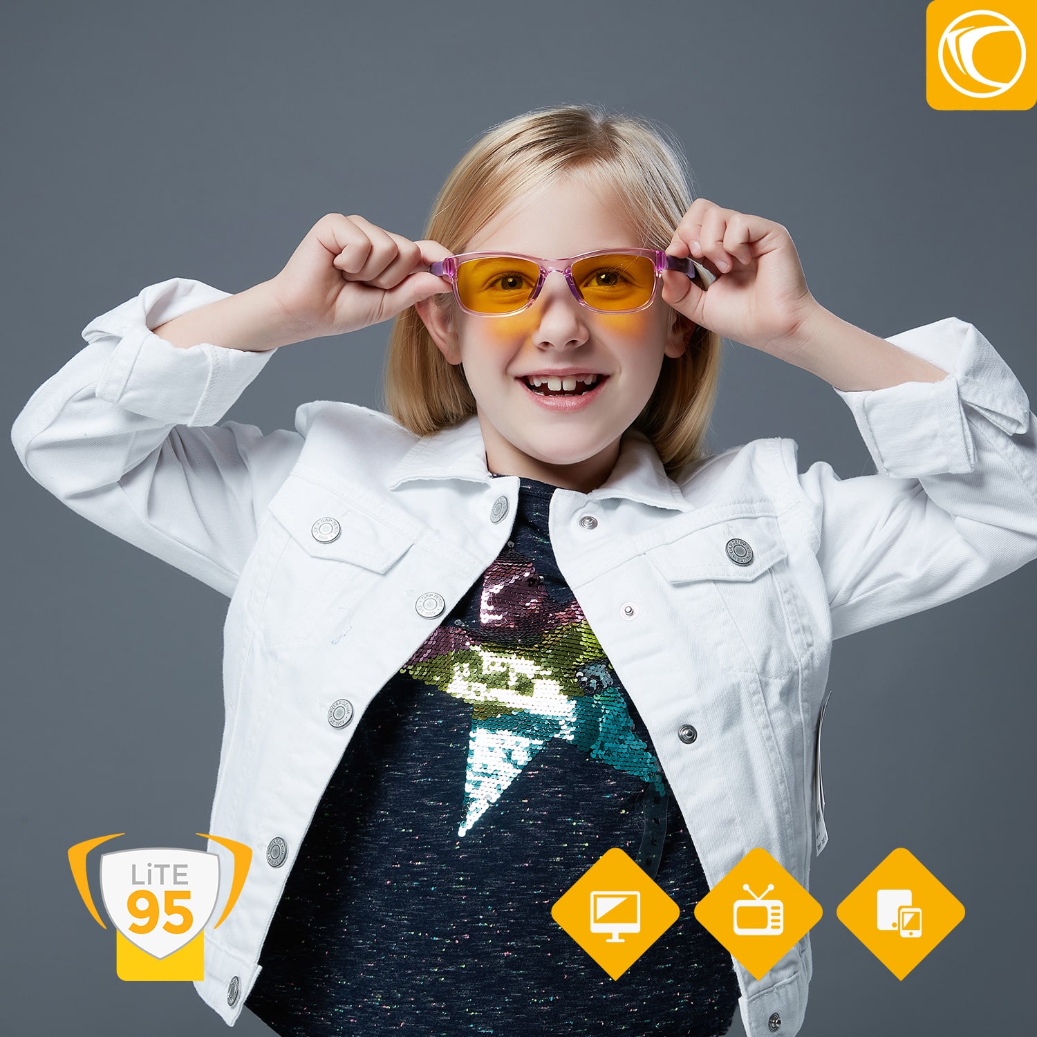 Bildschirmschutzbrille Kids2 Mädchen