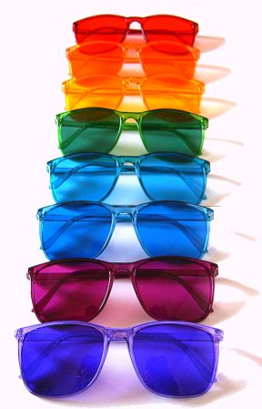 Jetzt Farbbrillenset Kaufen! Farbbrillen Grundfarben und Türkis, Indigo