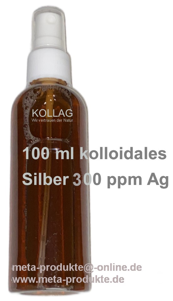 Entdecken Sie kolloidales Silber 300 ppm – Premium Silberwasser für vielseitige Anwendungen Kolloidales Silber 300 ppm Ag 100ml – hochwertiges Silberwasser in Sprayflasche