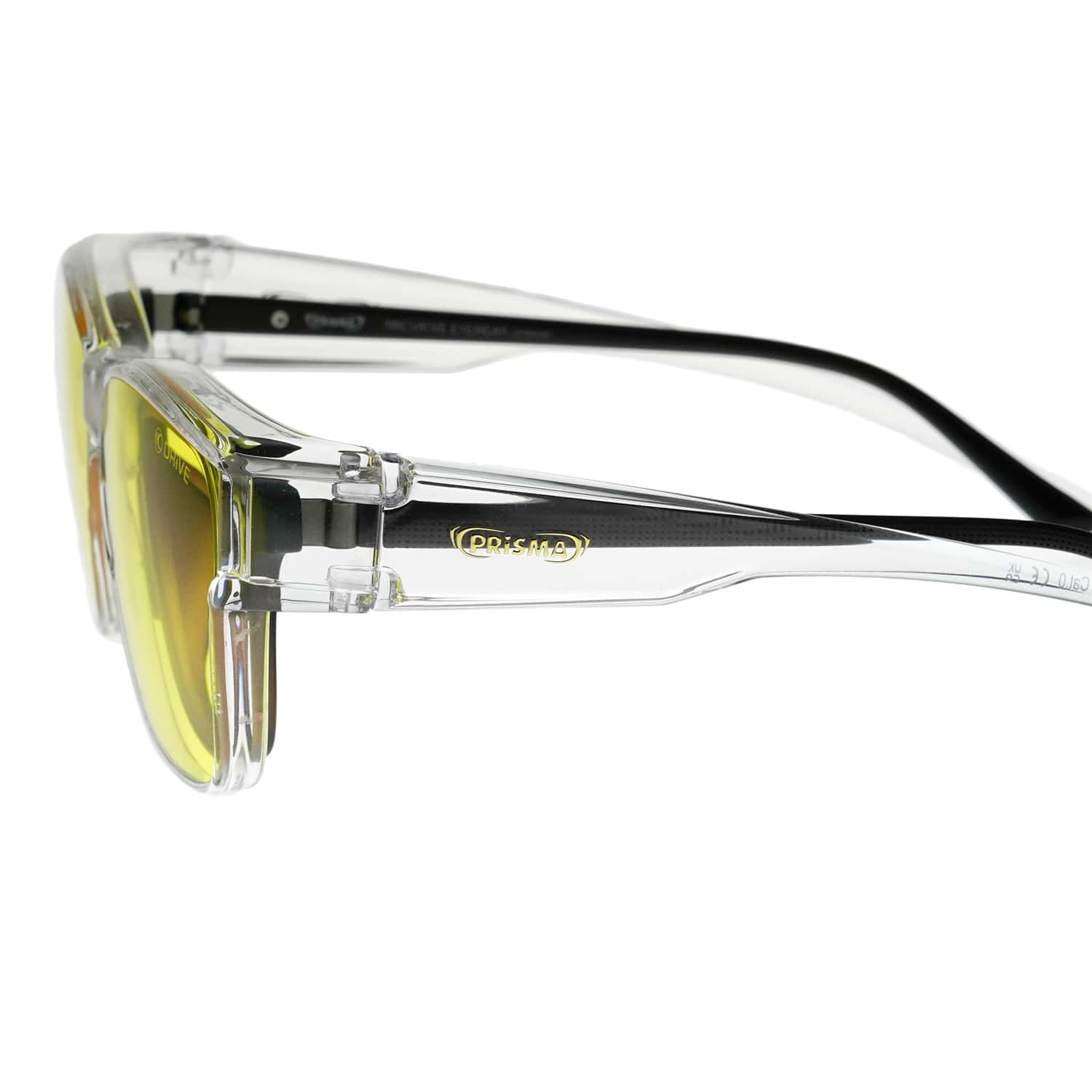  Seitenansicht DRiVE85 OVER1 Überziehbrille auf Korrekturbrille, ideal für Autofahrer