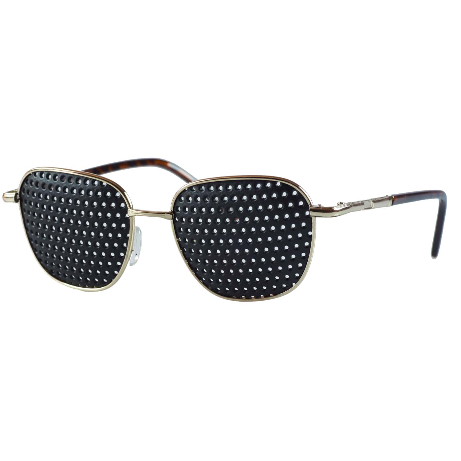 BioTec Rasterbrille EGG mit rundem Lochraster, inklusive Visus-Sehtafel für effektives Augentraining