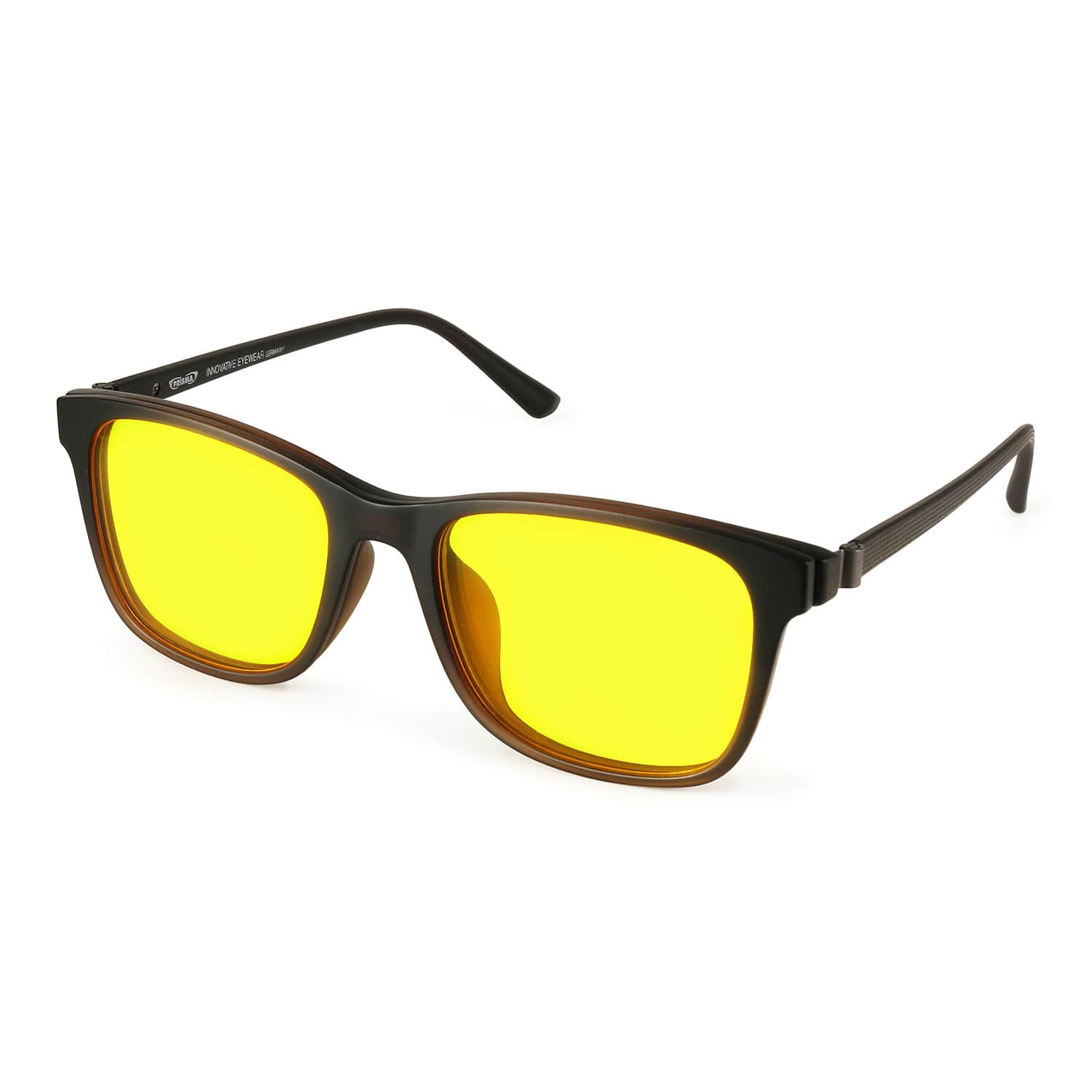Side view of PRiSMA VARIA1 DRIVE85 driving glasses with open temples – ergonomic design, lightweight Grilamid frame with blue light filter lenses