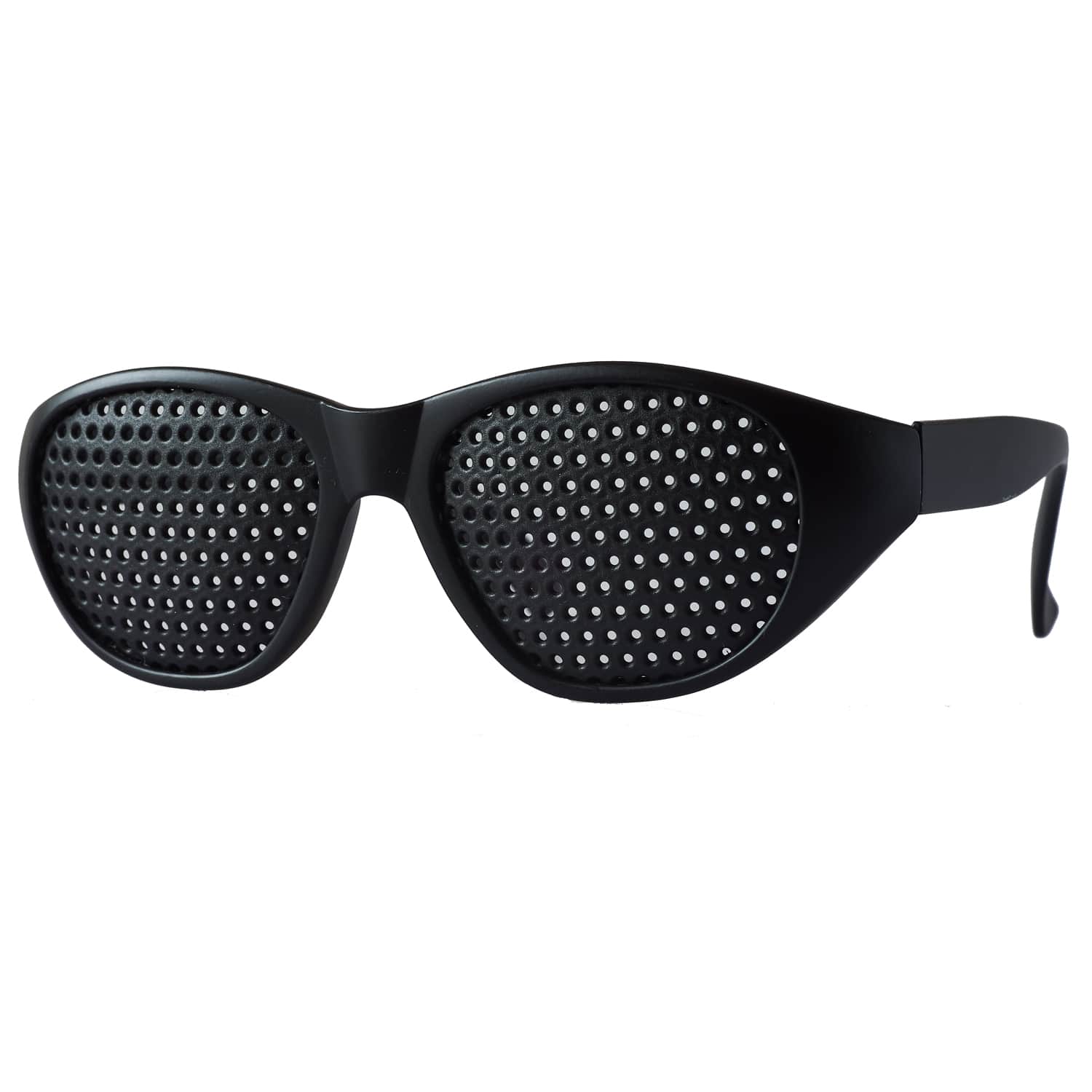 BioTec Rasterbrille JGG mit klassischem Lochraster für Sehtraining, inklusive Visus-Sehtafel und Soft-Etui – ideales Augentraining für Weitsichtige und Kurzsichtige