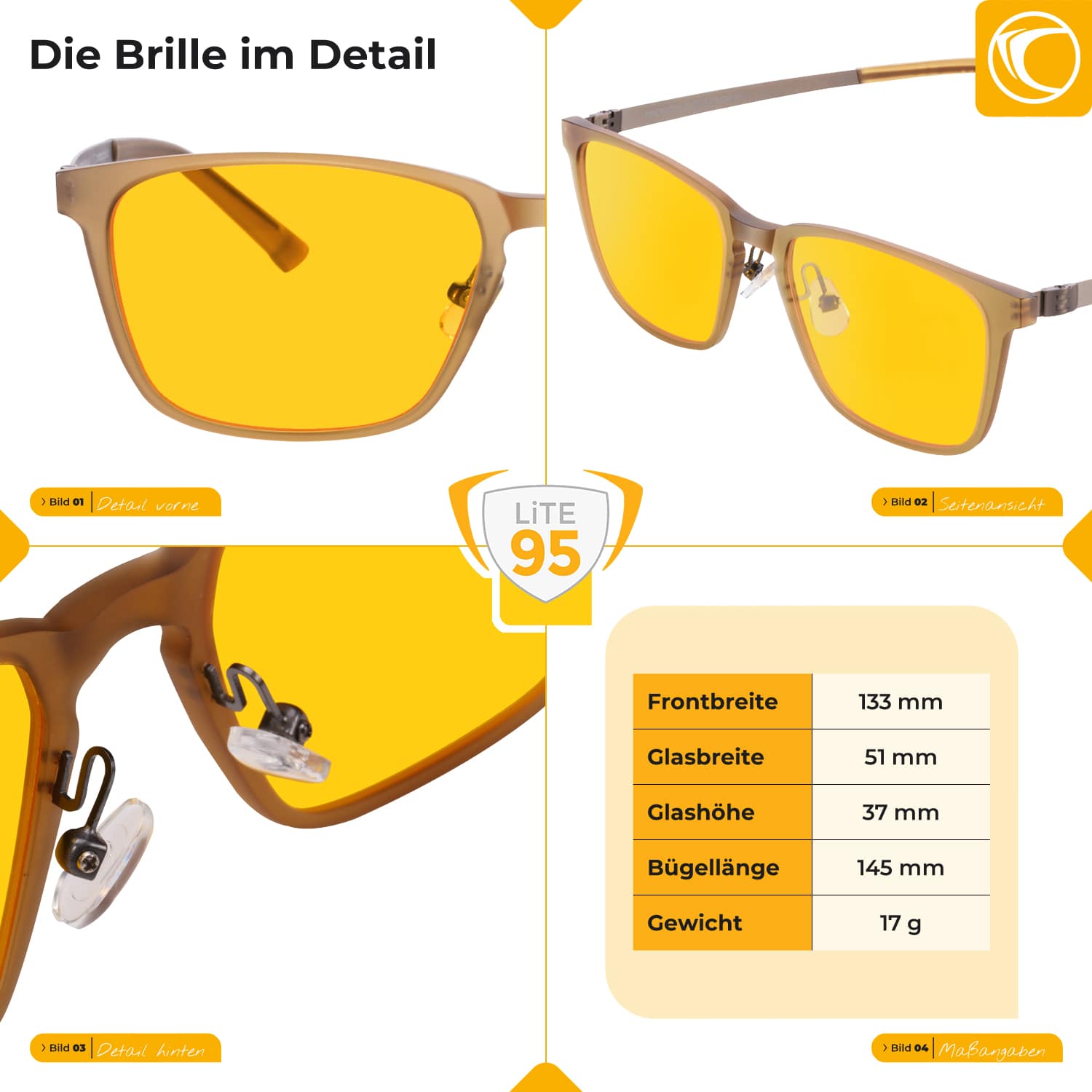 Abmessungen Bildschirmbrille Frankfurt Lite