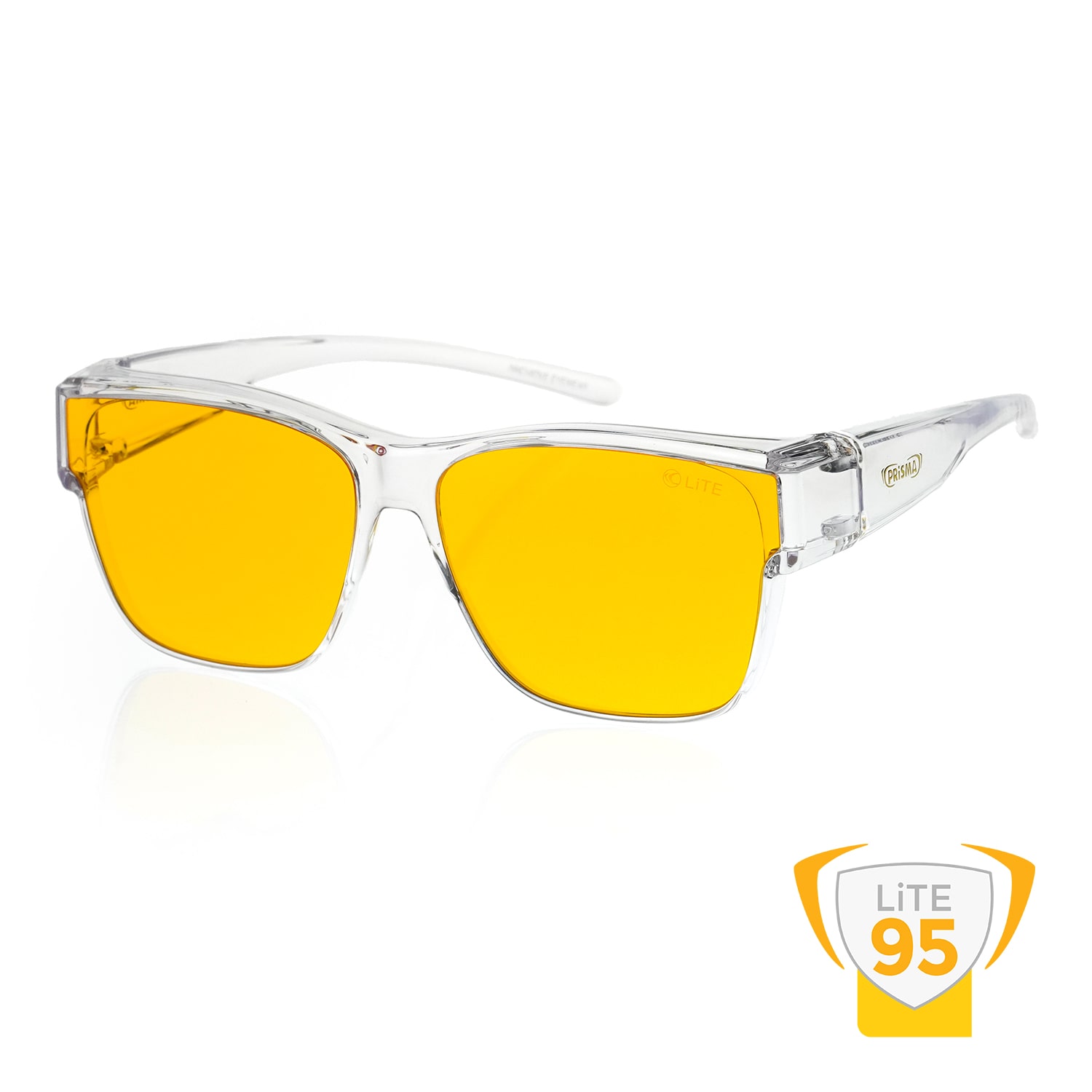 LiTE95 OVER1 Überziehbrille für Brillenträger mit 95% Blaulichtschutz und UV400-Schutz
